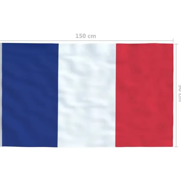 Sale Fransk nationalflag 90x150 cm - Farverigt og holdbart | Størrelse: 90x150 cm Flag & Vindposer