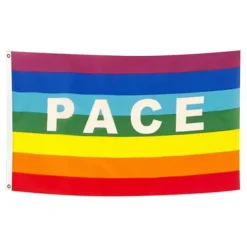 Flag & Vindposer^Färgglad Peace Flag Polyester Pacifist Flagga 90 X 145 cm Peace Banner Flaggor för trädgårdsbalkong utomhus