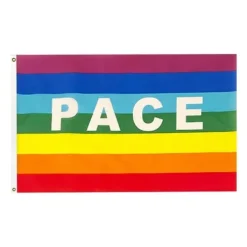 Flag & Vindposer^Färgglad Peace Flag Polyester Pacifist Flagga 90 X 145 cm Peace Banner Flaggor för trädgårdsbalkong utomhus