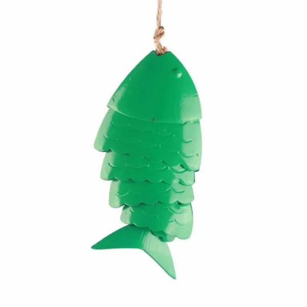 Sale Färgglada Koi Fish Wind Chimes Metallhantverk Utomhus takfot Hängande dekorationer Fish Wind Chime Vinddekoration