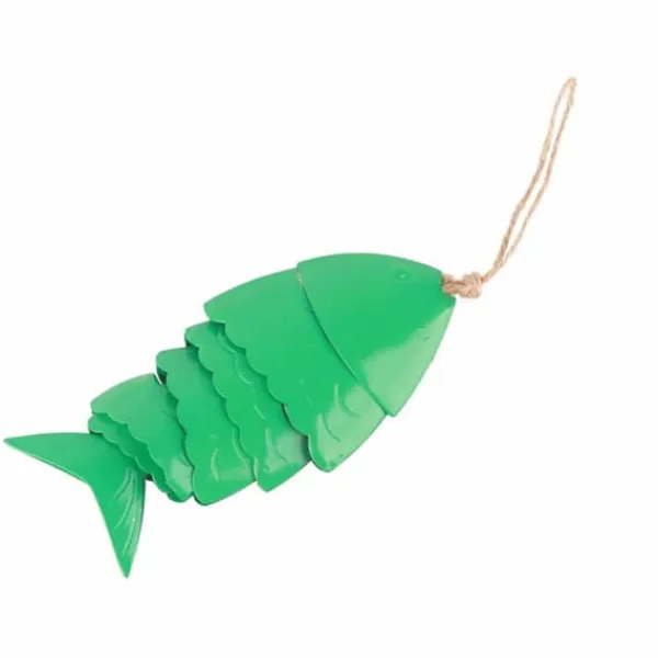 Sale Färgglada Koi Fish Wind Chimes Metallhantverk Utomhus takfot Hängande dekorationer Fish Wind Chime Vinddekoration