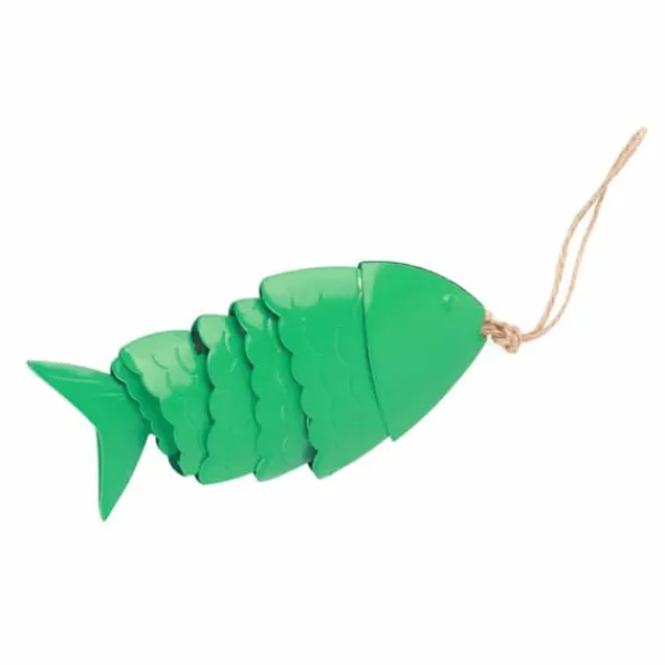 Sale Färgglada Koi Fish Wind Chimes Metallhantverk Utomhus takfot Hängande dekorationer Fish Wind Chime Vinddekoration