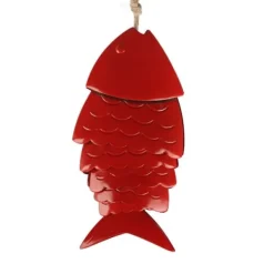 Vinddekoration^Färgglada Koi Fish Wind Chimes Metallhantverk Utomhus takfot Hängande dekorationer Fish Wind Chime