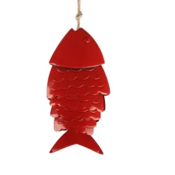 Vinddekoration^Färgglada Koi Fish Wind Chimes Metallhantverk Utomhus takfot Hängande dekorationer Fish Wind Chime