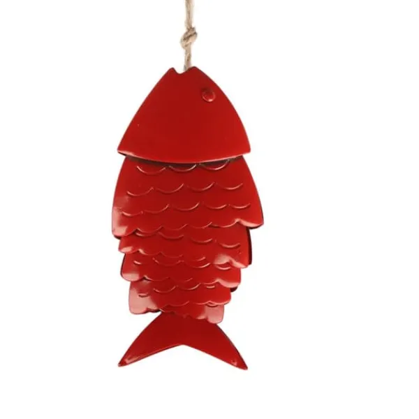 Vinddekoration^Färgglada Koi Fish Wind Chimes Metallhantverk Utomhus takfot Hängande dekorationer Fish Wind Chime