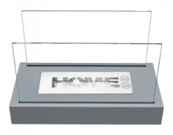 Brændeovne^Fritstående biopejs 36 x 18 x 22 cm Home Grå strukturmat