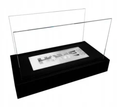 Pejse^Fritstående biopejs 36 x 18 x 22 cm Home Sort strukturmat