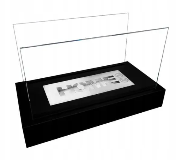 Pejse^Fritstående biopejs 36 x 18 x 22 cm Home Sort strukturmat