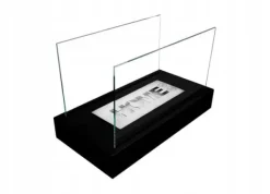 Pejse^Fritstående biopejs 36 x 18 x 22 cm Home Sort strukturmat