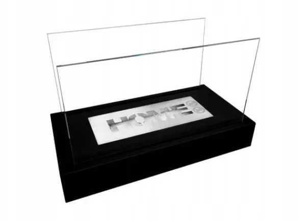 Pejse^Fritstående biopejs 36 x 18 x 22 cm Home Sort strukturmat