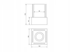 Sale Fritstående biopejs 13x13x17 cm Smart White struktureret mat Pejse