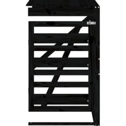 Outlet Förlängning till sopkärlsskjulet - Massiv furu, Ventilerad design | Färg: Svart | Storlek: Standard Skure, Garager & Carports