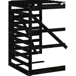 Outlet Förlängning till sopkärlsskjulet - Massiv furu, Ventilerad design | Färg: Svart | Storlek: Standard Skure, Garager & Carports