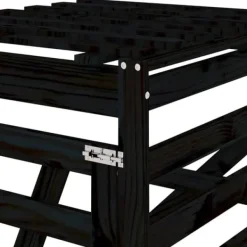 Outlet Förlängning till sopkärlsskjulet - Massiv furu, Ventilerad design | Färg: Svart | Storlek: Standard Skure, Garager & Carports