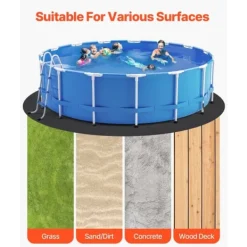 Pool- & Spatilbehør^21ft Rund Poolforingspude, Overjordisk Pool, Heavy Duty Poolmåtte, Langvarig, God Beskyttelse