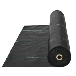 Haveduge^5FTx250FT Premium Ukrudtsbarriere, 5OZ Geotekstil til indkørsler, høj permeabilitet, effektiv ukrudtsbekæmpelse.