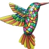 Havedekorationer^Fugl Hummingbird Vægskilt Have Ornament 12x13,5cm - Orange