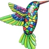 Havedekorationer^Fugl Hummingbird Vægskilt Have Ornament 12x13,5cm -Grøn