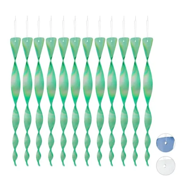 Vinddekoration^Fugleafvisende spiral, 40x3,5 cm, flerfarvet, plast