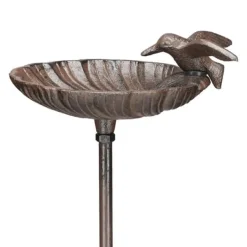 Til Fugle & Småvildt^Fuglebad, Støbejern, 100x14x16 cm, Brun
