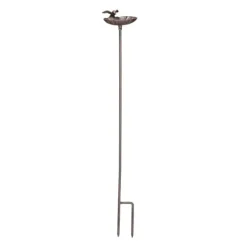 Til Fugle & Småvildt^Fuglebad, Støbejern, 100x14x16 cm, Brun