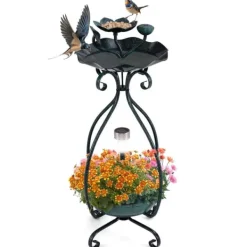 Discount Fuglebad, 12x12x31 cm, Bronze Til Fugle & Småvildt