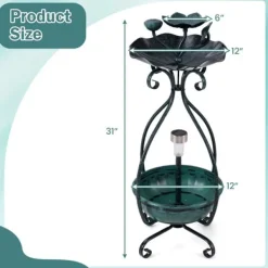 Discount Fuglebad, 12x12x31 cm, Bronze Til Fugle & Småvildt