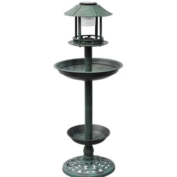 Til Fugle & Småvildt^Fuglebade - Living fuglebad/ foderbræt med solcellelampe