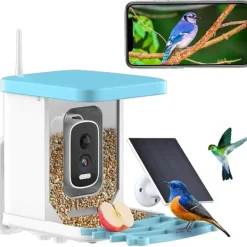 Til Fugle & Småvildt^Fuglefoder, 4MP HD Kamera, Solopladelig,1.5L
