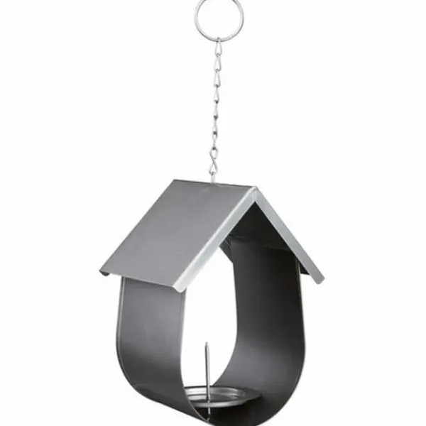 Fuglefoderautomat Sølvfarvet 14 × 19 × 12 CM Til Fugle & Småvildt