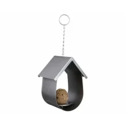 Fuglefoderautomat Sølvfarvet 14 × 19 × 12 CM Til Fugle & Småvildt