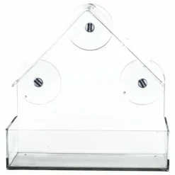 Fuglefoderautomat Gennemsigtig 225 ml 15 × 15 × 6 CM Til Fugle & Småvildt