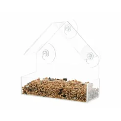 Fuglefoderautomat Gennemsigtig 225 ml 15 × 15 × 6 CM Til Fugle & Småvildt