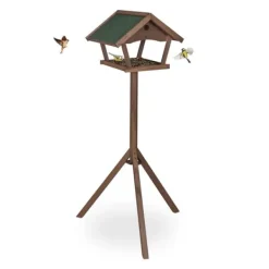 Til Fugle & Småvildt^Fuglefoderbræt, Fritstående, 139x70x60 cm, Brun