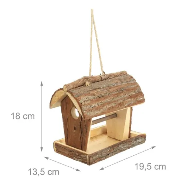New Fuglefoderbræt, Træ, 18x13.5x19.5 cm, Natur Til Fugle & Småvildt