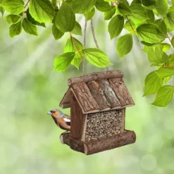 Outlet Fuglefoderbræt, Træ, 17x15x12 cm, Natur Til Fugle & Småvildt