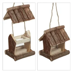 Outlet Fuglefoderbræt, Træ, 17x15x12 cm, Natur Til Fugle & Småvildt