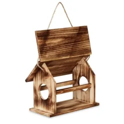 Til Fugle & Småvildt^Fuglefoderbræt, 24x30x21 cm, Brun, Træ