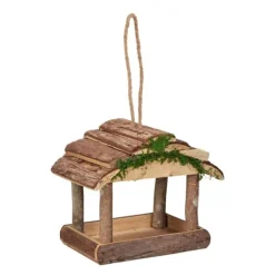 Til Fugle & Småvildt^Fuglefoderbræt, 19x22x16,5 cm, Natur
