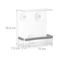 Til Fugle & Småvildt^Fuglefoderbræt, 16,5x15x7,5 cm, Transparent