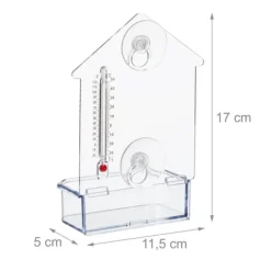 Til Fugle & Småvildt^Fuglefoderbræt, 17x11,5x5 cm, Transparent