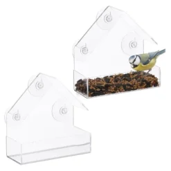 Online Fuglefoderbræt, 15x15x7 cm, Transparent Til Fugle & Småvildt