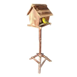 Til Fugle & Småvildt^Fuglefrøautomat, 107x32x27 cm, Brun