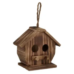 Fuglehus, Træ, 25,5x18x12 cm, Brun Til Fugle & Småvildt