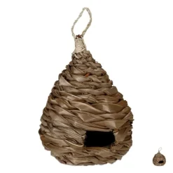 Til Fugle & Småvildt^Fuglehus, vævet af kokosfibre, 31x20 cm, natur