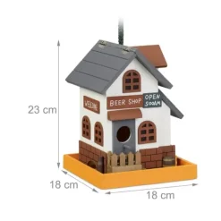 Til Fugle & Småvildt^Fuglehus, 23x18x18 cm, Flerfarvet, Træ