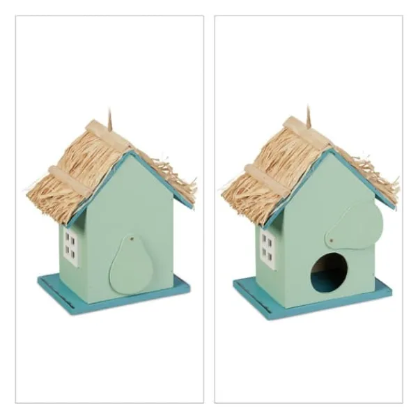 Online Fuglehus, 24.5x19x13.5 cm, Flerfarvet, Træ Til Fugle & Småvildt