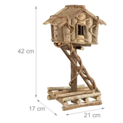 Til Fugle & Småvildt^Fuglehus, 42x21x17 cm, Træ