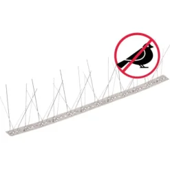Sale Fuglepigge sæt med 40 stk. - Effektiv fugleafskræmmer | Materiale: Rustfrit stål | Rækker: 5 | Længde: 20 m Insektmiddel & Dyreafvisende Middel