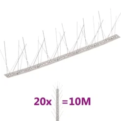 New Fuglepigge sæt med 100 stk. - Effektiv beskyttelse mod ubudne gæster | Materiale: Rustfrit stål | Størrelse: 10 m Insektmiddel & Dyreafvisende Middel